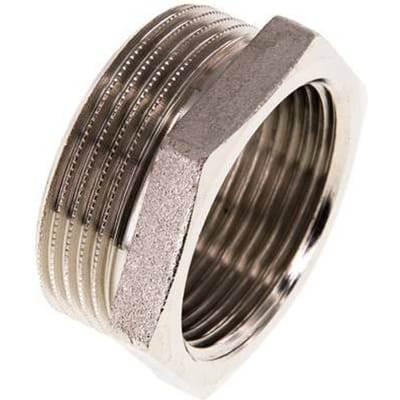 G 1 1/4'' x G 1 1/2'' F/M Vernikkeld Messing Verloopring 16 Bar - FL2S-FM-BN-114G-112G