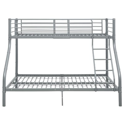 vidaXL - Stapelbedframe - metaal - grijs - 140x200 - cm/90x200 - cm