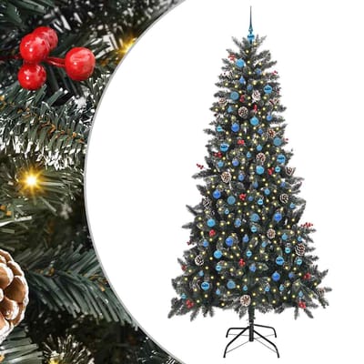 vidaXL Kunstkerstboom Groen 240 cm PVC en Plastic en Staal