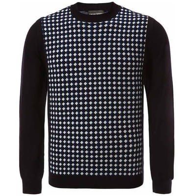 Emporio Armani Pull à col rond motif losanges Color Block Pull décontracté à manches longues Pull homme Noir 6H1MXN-1MHTZ-F972 XXL black