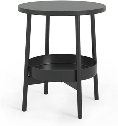 Salontafel Riono - Bijzettafel - Woonkamer Meubel - Extra Opbergruimte - 40 x 40 cm - Zwart