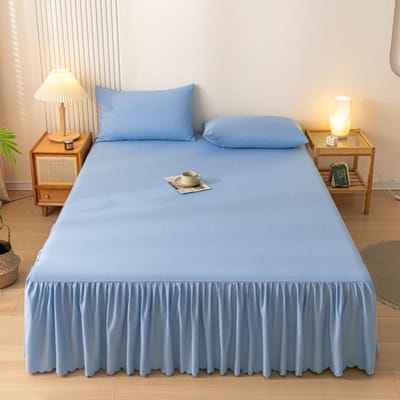 1 stuks Grijs Bedrok Huidvriendelijk Bedovertrek Minimalistische Stijl Matrashoes beddengoed Zachte Sprei voor Thuis Geen Kussensloop Hoge Kwaliteit Single 120x200cm 1pc
