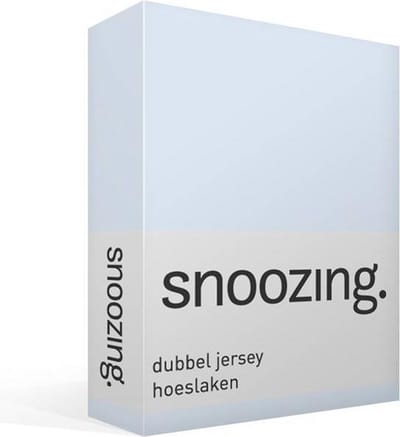 Snoozing - Dubbel Jersey - Hoeslaken - Eenpersoons - 80/90x200 cm - Bleu