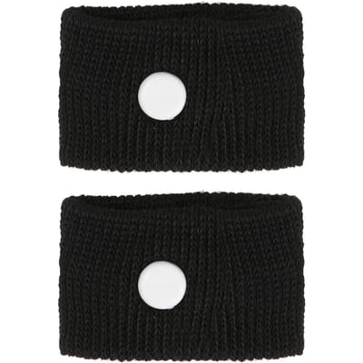 1 paire de bracelets pour adultes et enfants, bracelets portables pour voyage, avion, bus, bleu black