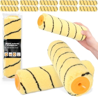 Verfrollen Set - Schildersrollen - Muren Plafonds Schilderen - Sproeit Niet Gelijkmatig - 25 cm Breed