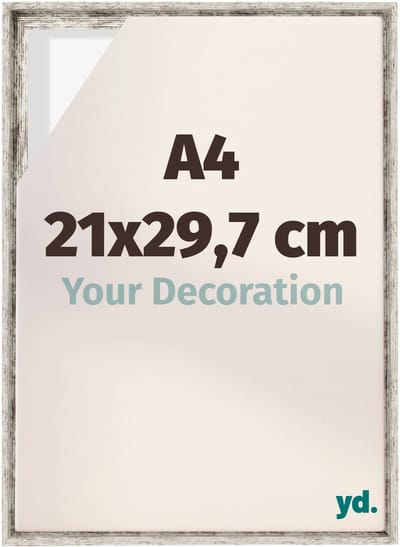 Your Decoration - Baklijst 21x29,7 cm - Wit Vintage - Baklijst voor Canvas - MDF - Lyon