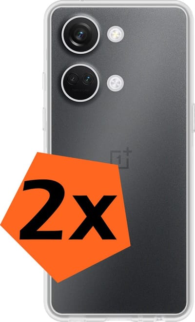 Hoes - 2 Stuks - Geschikt voor OnePlus Nord 3 - Sterk & Shockproof - Case Siliconen - Back Cover - Telefoon Hoes - Transparant