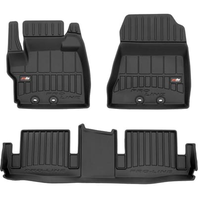 Frogum Toyota IQ 2008-2016 - Automatten Set (3-delig) - TPE Rubber - 6 cm Hoge Rand - Geurloos