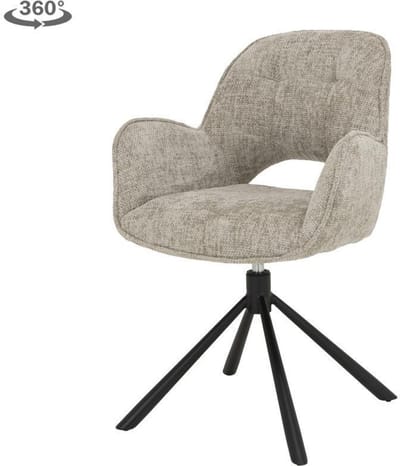Tower Living - Isola draaibare armstoel - beige
