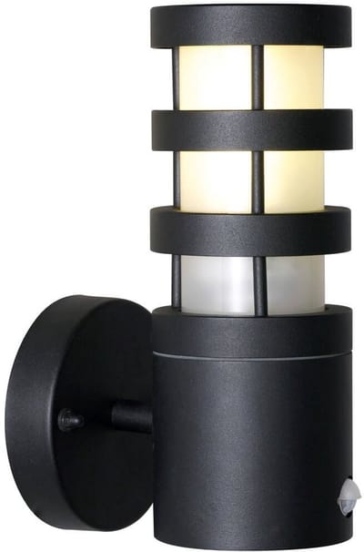 Wandlamp Buiten Sensor Zwart - IP44 E27 Fitting- Darwin Sensor