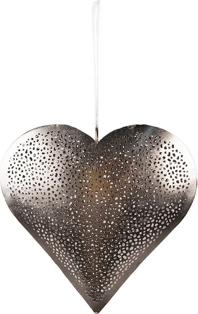 Clayre & Eef Decoratie Hanger 20x20 cm Zilverkleurig IJzer