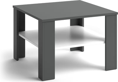 Vicco Homer Salontafel – 60 x 60 cm Wit/antraciet