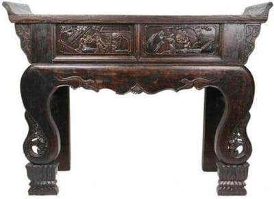 Fine Asianliving Antieke Chinese Sidetable Altaar Tafel Handgesneden Hardhout B139xD38xH102cm Chinese Meubels Oosterse Kast
