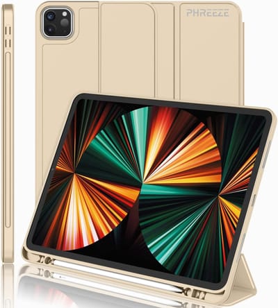 Hoes geschikt voor iPad Pro 11 inch 2024 (7e generatie) - Hoes geschikt voor iPad Pro met Pencil Vak - Draaibare Tri Fold Hoesje geschikt voor iPad Pro 7 11-inch met M4 Chip Case - Donker Blauw
