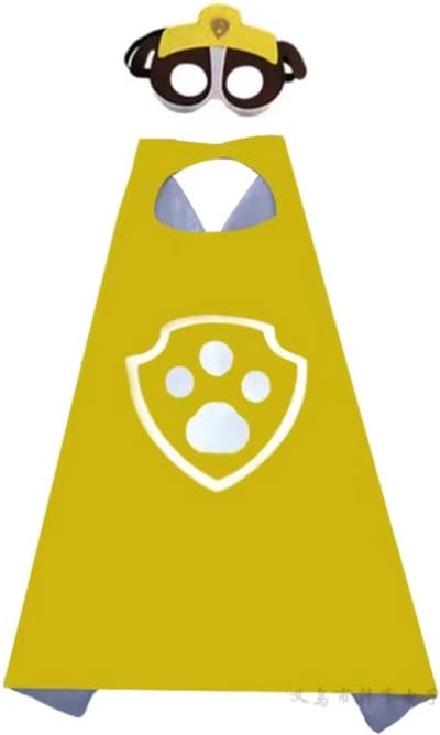 High Way Patrol Cape Rubble - Carnavalskleding kinderen - Kostuum - Verkleedpak Kind - Verkleedkleren - Paw Pak Verkleedkleding - Masker - kostuum