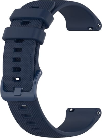 Siliconen bandje - geschikt voor Garmin Venu (2 Plus) / Venu SQ (2) / Vivomove (Style - Sport) / Vivoactive 3 / 5 / 6 / Forerunner 55 / 165 / 245 / 645 / 570 - 42mm - donkerblauw