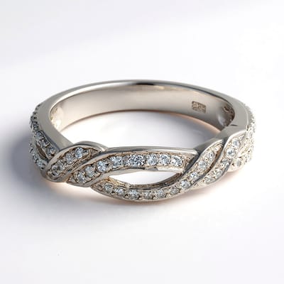 Cavill - Zilveren ring 925 Sterling zilver met 64 witte topaas 0,355 ct - Ronde briljant pavé - Elegante moderne dames ring
