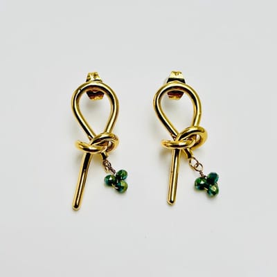 Gouden Oorbellen met Groene Stenen – Luxe & Kleurvol | Twinolo