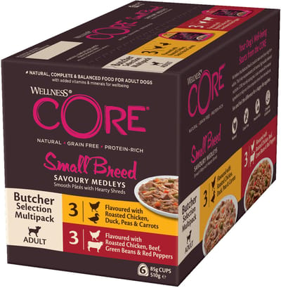 Wellness Core Small Breed Savoury Butcher Multi-Pack - Hondenvoer - 6 x 85 g