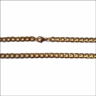 Aramat Jewels | Halskettingen | Stalen Cuban Chain gourmet Ketting | 50cm / 5mm |50cm | | Staal | Volwassenen | Verkleurd niet