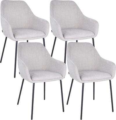 Set van 4 Kick eetkamerstoel Guus - Grijs
