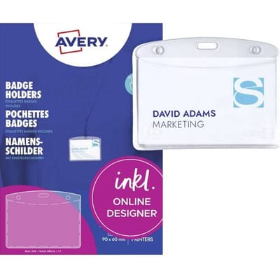 Avery-Zweckform 4823 Naamplaatje (b x h) 90 mm x 60 mm 20 stuk(s)