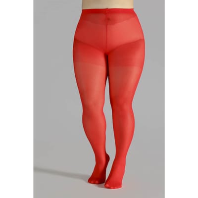 Eén Set Grote Maat Effen Kleur Slank Elastisch Veelzijdig Ultra-Dun Doorzichtig Kousen Overmaat Dames Panty Q1-Q2 red