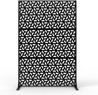 Golaro Tuin Scherm - Tuin Privacy Scherm - Kamer Scherm - Decoratieve Wand - Scheidingswand - Design Tuin Scherm - Metaal - Zwart