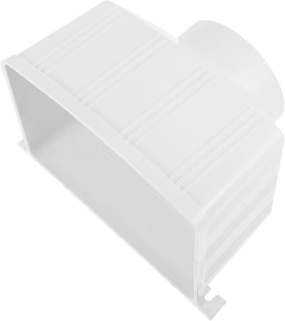 Regengoot Omvormer - Regenpijp Accessoire - Waterafvoer Dak - Duurzaam PVC Materiaal - 24.8 x 16.5 cm - Wit