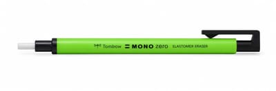 Tombow Mono Zero - Gumvulpotlood - Ronde gum - 2,3 mm - Precisie Wissen - Neon Groen