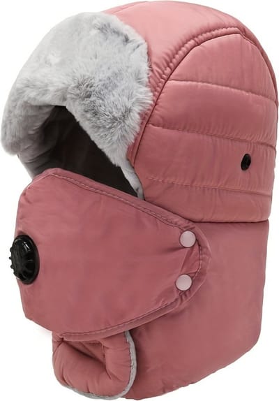 Nivard Wintermuts - Heren - Dames - Volwassenen - Muts - Ski Mask - Bivakmuts - Balaclava - Ski Masker - Face Mask - Full Face Mask - Winter - Roze