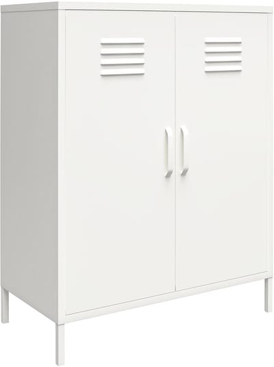 Mission District|Commode met 2 Deuren in Wit Metaal