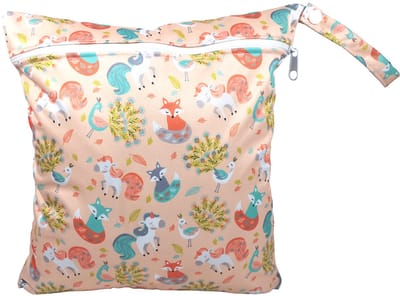 Strandtas met ritssluiting – Waterdichte strandtas – Luiertas – 28x30 cm –Vos paard K232