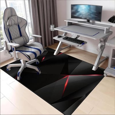 Stoelonderlegger Vloerbescherming - Bureau Tapijt - Kantoor Thuis - Krasbestendig Antislip - 90 x 160 cm - Zwart