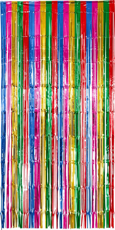 Folat - Deurgordijn Folie Color Pop Meerkleurig - 2 x 1 m