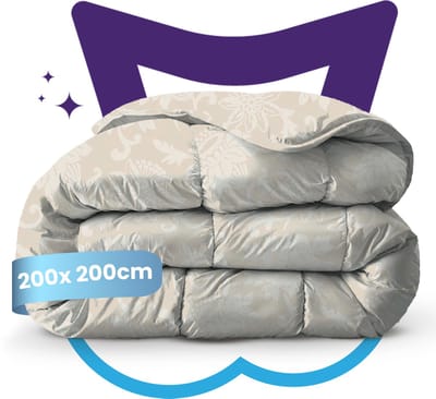 Slaapspeciaal Zomerdekbed Katoen - eazydekbed ® Series CHARLI - Dekbed zonder overtrek + 2 KUSSENSLOPEN | 240x200 cm - Hoesloos dekbed - 100% Katoen - Bedrukt dekbed - Dekbed in kleur - Gekleurd dekbed - Lits Jumeaux Dekbed