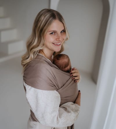 Rekbare draagdoek - Pure Baby Love - Taupe