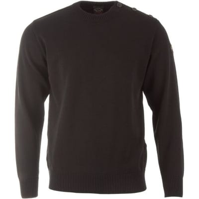 Paul & Shark Trui Bretagne Button Shoulder Zwart / male
