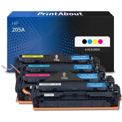 PrintAbout huismerk Toner 205A (CF530A) 4-kleuren Multipack Geschikt voor HP