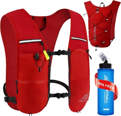 Lichtgewicht Hardloopvest voor Heren en Dames | Hydratatie Rugzak met Waterzak voor Marathon & Trailrunning