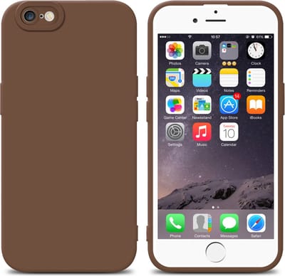 Cadorabo Hoesje geschikt voor Apple iPhone 6 / 6S in FLUID BRUIN - Beschermhoes gemaakt van flexibel TPU silicone Cover Fluid Case