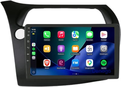 CarPlay autoradio geschikt voor Honda Civic | 2005 t/m 2011 | Android 13 | Draadloos Apple CarPlay & Android Auto | 2GB + 32GB | Denago DNG-A448 | 9 inch | Originele Camera Ondersteuning | Bluetooth & Wifi