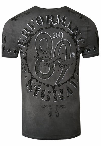 T-shirt met een was met schedelprint