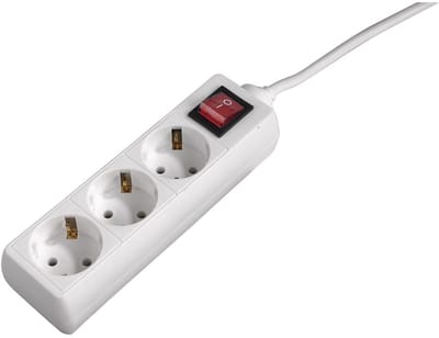 Hama Stekkerdoos met schakelaar - 3-voudig - 3m kabel - Wit