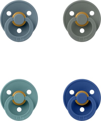 Bibs fopspeen 0-6 maand set 4 stuks Petrol,Pine ,Island Sea en Cornflower maat 1