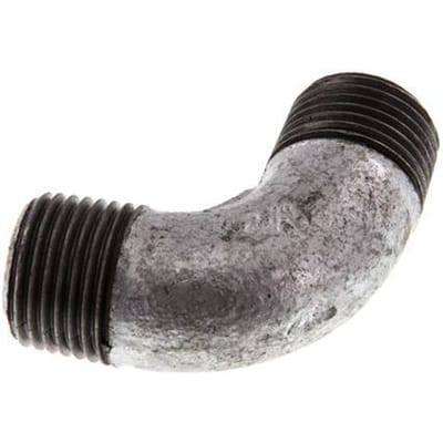 R 1/2'' Buitendraad Verzinkt Gietijzeren L-Fitting 90graden 25 Bar [2 Stuks]