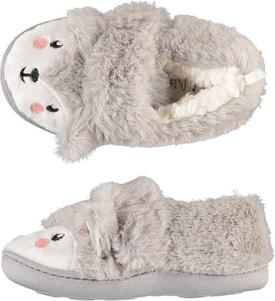 Kinder dieren pantoffels/sloffen poolvos maat 19-20