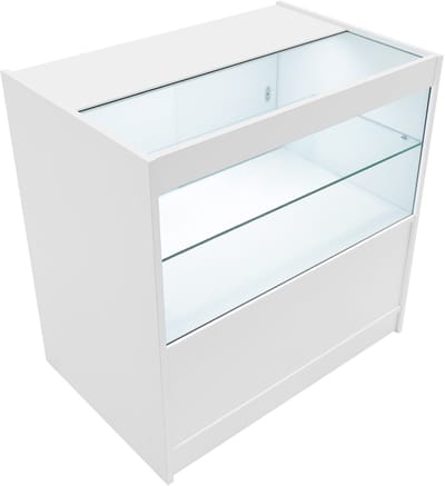 C900 led winkelbalie - wit - 90x60x90 cm - 3-laags planken