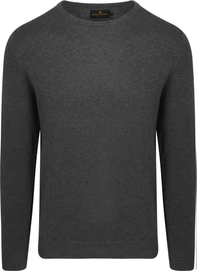 Steppin' Out Trui Merinowol Antraciet - Maat XXL - Heren - Pullovers
