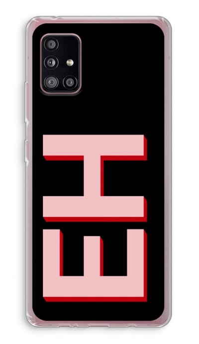 Gepersonaliseerd - Case Company® - Hoesje geschikt voor Samsung Galaxy A51 5G hoesje - Monogram - Soft Cover Telefoonhoesje - Bescherming aan alle Kanten en Schermrand